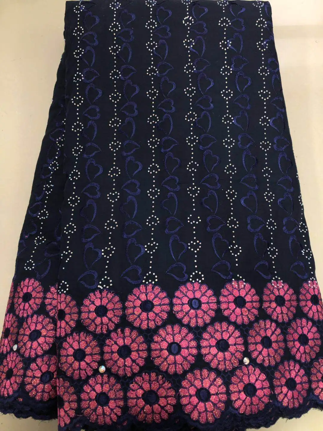 

Swiss Voile Cotton Lace Fabric 2019 African Swiss Voile Laces In Switzerland High Quality Swiss stones Laces For Dress ELL3942