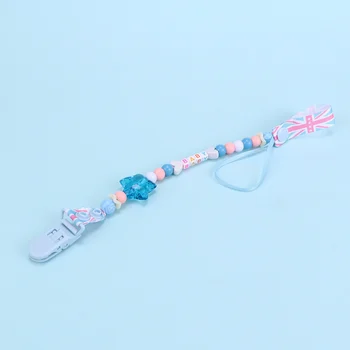 

NEW Infant 1 Pc Baby Cute Letters Beads Pacifier Clip Chain Holder Nipple Clip Teether Dummy Strap Baby Soother Holder for Baby