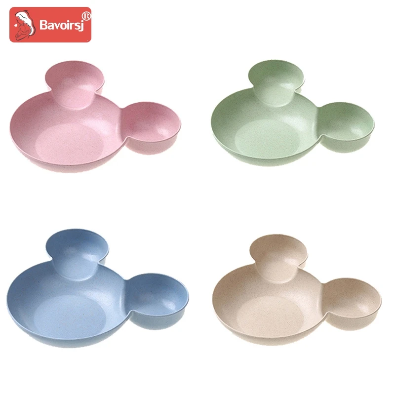 

Plastic Cartoon Round Baby Feeding PC Solid Bowl Flat Bottom Plate Disks For New Born Gift Dishes T0025