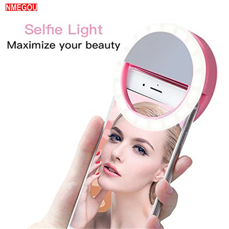 

Universal Beauty Selfie Ring Flash Fill Light Clip with 36 LED Portable Phone Selfie for IPhone Lg Lens Camera Photography Live
