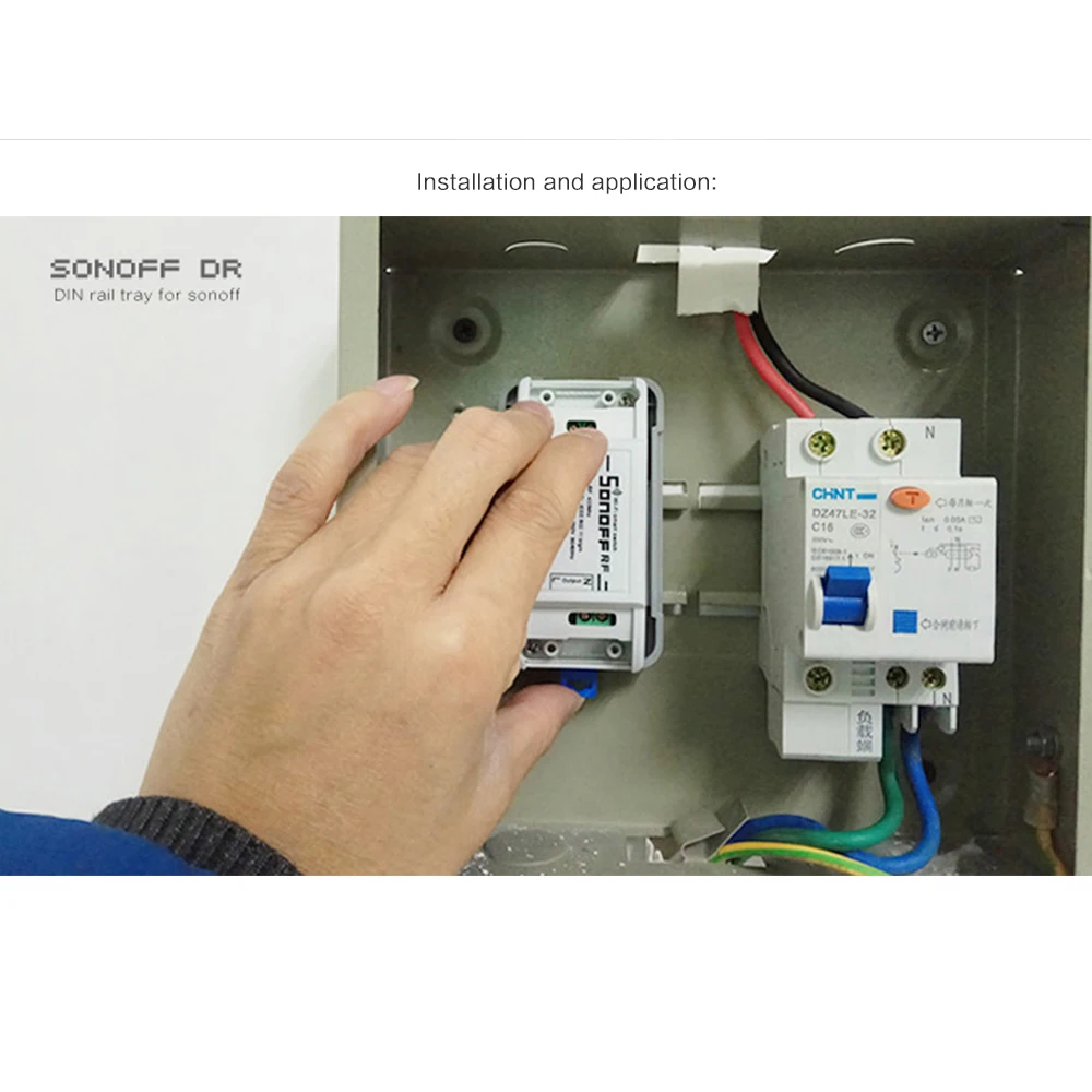 SONOFF DR DIN Rail лоток Регулируемый монтируемый Чехол держатель решение для Basic R2 R3 RFR2
