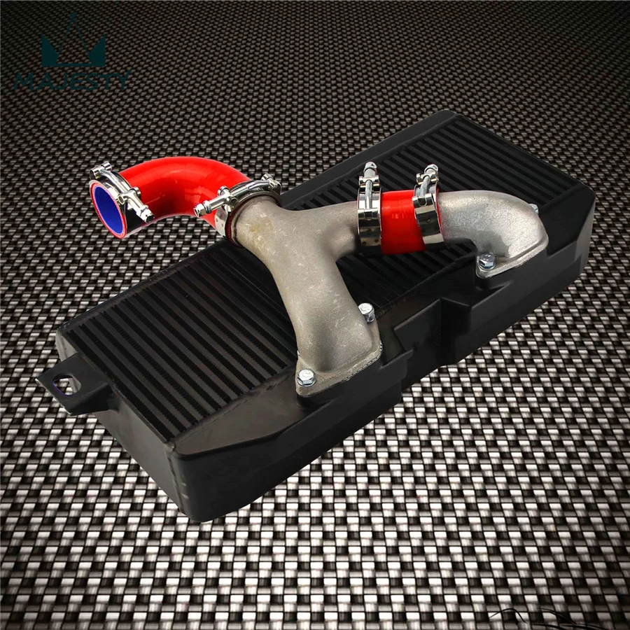 

Top Mount Uprated Intercooler +Y Pipe Kit Fits For Subaru 02-07 WRX STI EJ20 EJ25 GD Red / Blue / Black