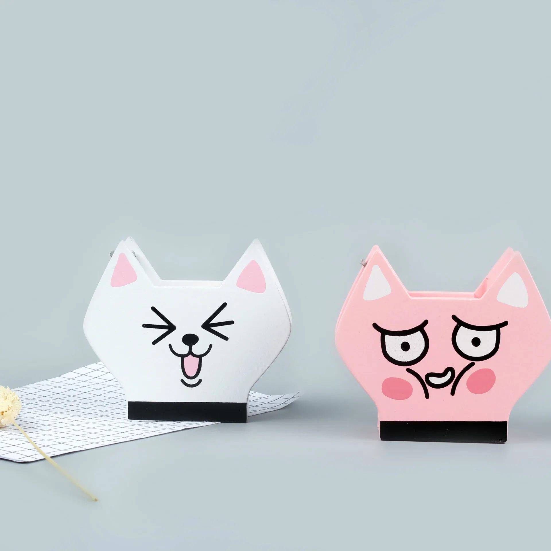 Coloffice 1PC Cute Cartoon Wooden Tape Dispenser MaskingTape Desktop Decoration Washing Tape