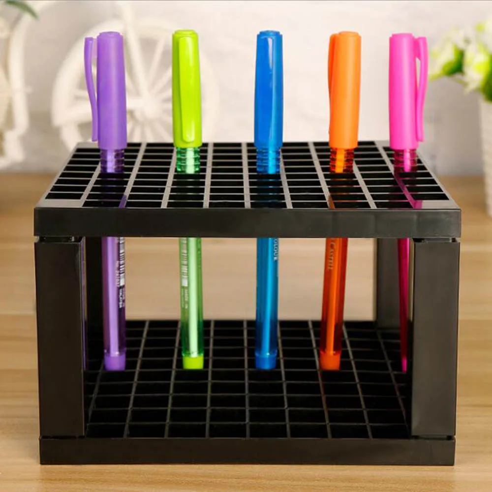 

Pen Holders 96 Holes Pen Rack Display Stand Support Holder Painting Brush Pen Holder For Drawing School Supplies
