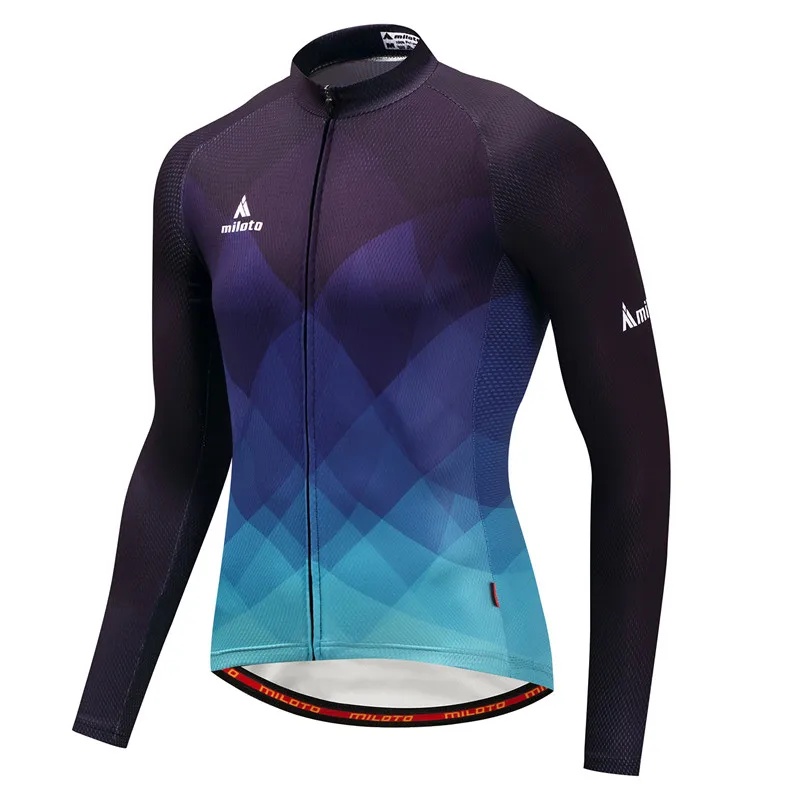 MILOTO Новинка мужские Ropa Ciclismo Racing велосипедный свитер-Джерси велосипедный длинный рукав MTB велосипедные майки флуоресцентные рубашки велосипедная одежда - Цвет: 2017-8