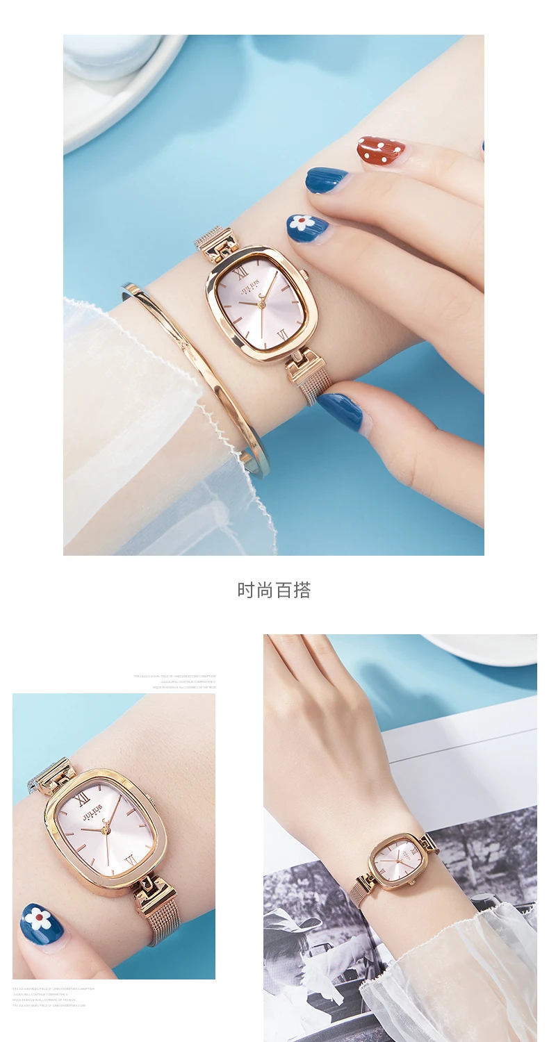 Horas Senhora Moda Fina Pulseira de Aço