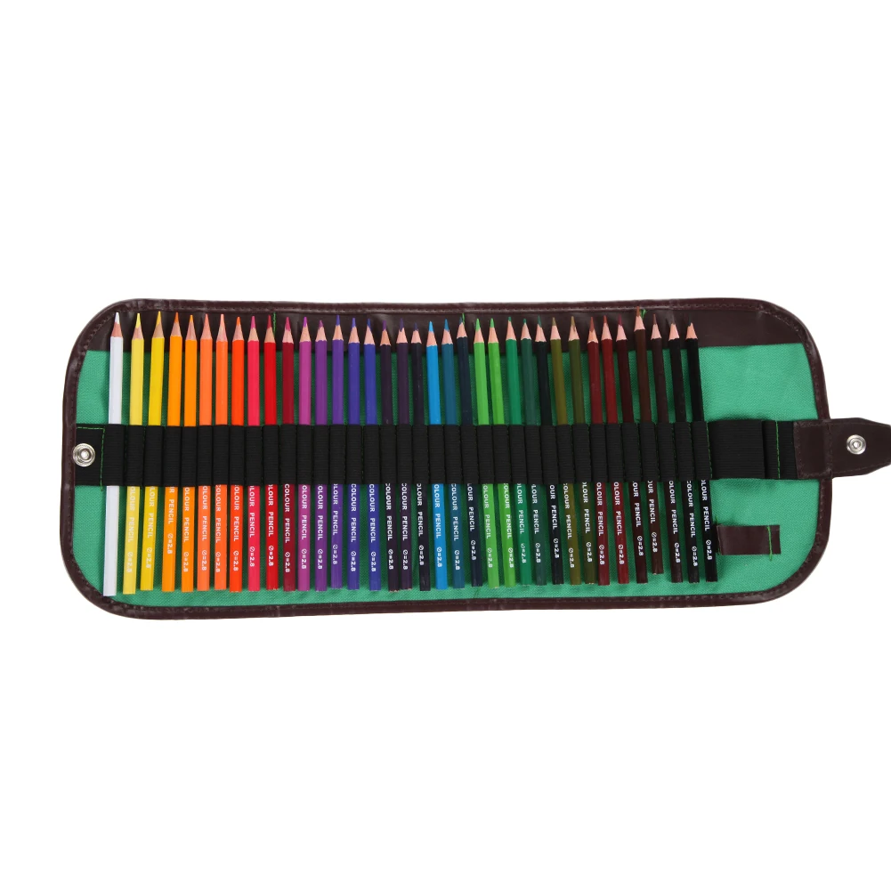 36 Цвет Цветные карандаши с сумкой Marco для изобразительного искусства искусство рисования на масляной основе безопасные нетоксичные карандаши для рисования художественный эскиз - Цвет: Зеленый