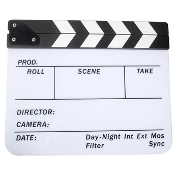 

Brand New Acrylic Clapboard Dry Erase Movie Clapper Board Slate 29.8 x 24.5cm