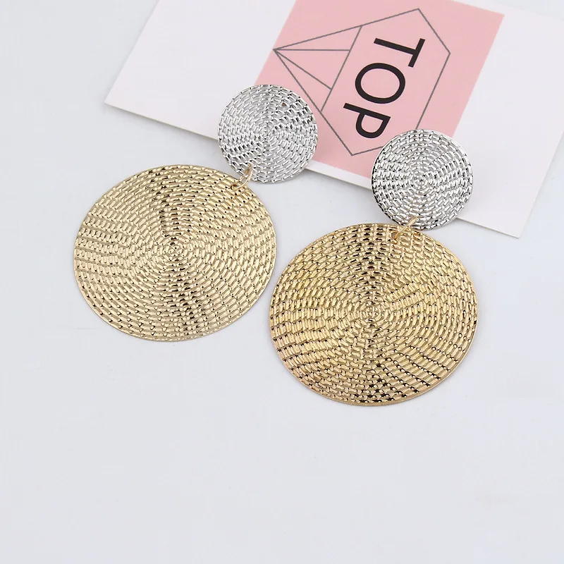 Ear Clip Earrings Clip Earrings Ear Clip Ear Accessories Shiny Golden Color Double Round Circle Clip Earrings for Women