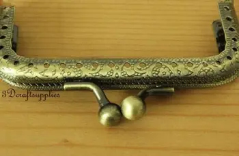 

bag purse frame clasp metal frame sewing 8.5 CM Polish Anti brass Y41