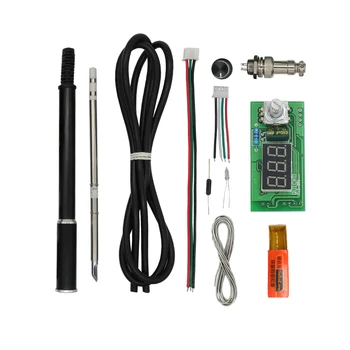 

LED STC Electric Unit Digital Soldering Iron Station Temperature Controller Kits with Metal Handle DIY kits and soldering tips