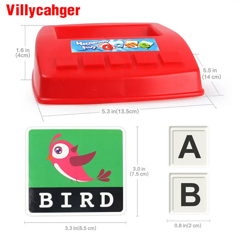Alphabet Letters Figure Spelling Games Cards English Word Puzzle Children's Educational Literacy Fun Early Learning Toys|early learning