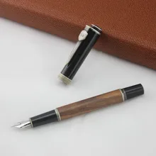 Высокое качество jinhao 8802 роскошный красный загар деревянный подарок Творческий мм перо 0,5 мм перьевая ручка