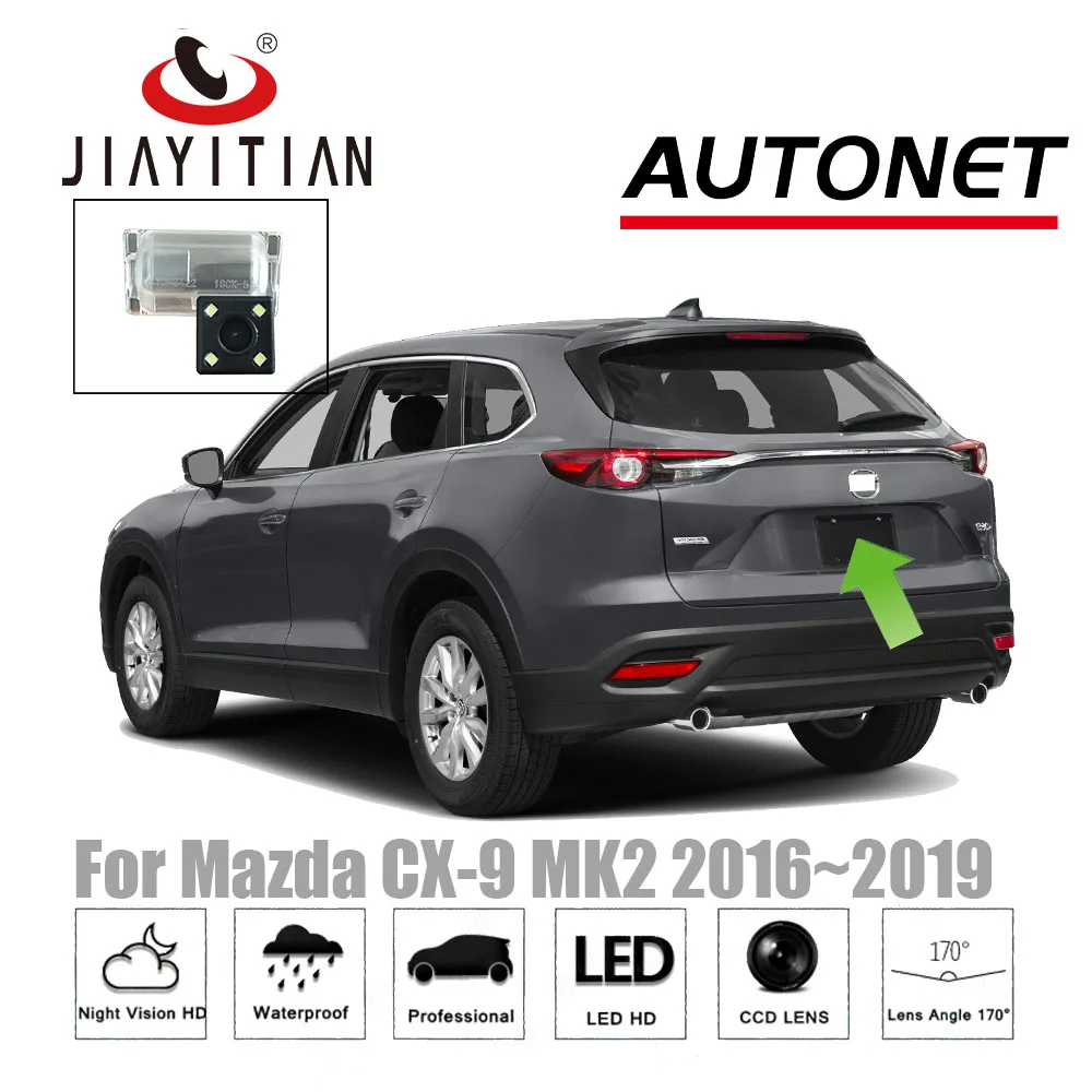 

jiaYiTian Rear View camera For Mazda CX-9 CX9 MK2 2016~2019 CCD Night Vision Backup camera Reverse camera license plate Camera