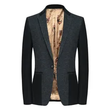 Шерстяной Блейзер для мужчин, тонкий модный весенний мужской шерстяной Блейзер, мужской повседневный пиджак, деловой пиджак, SHIERXI