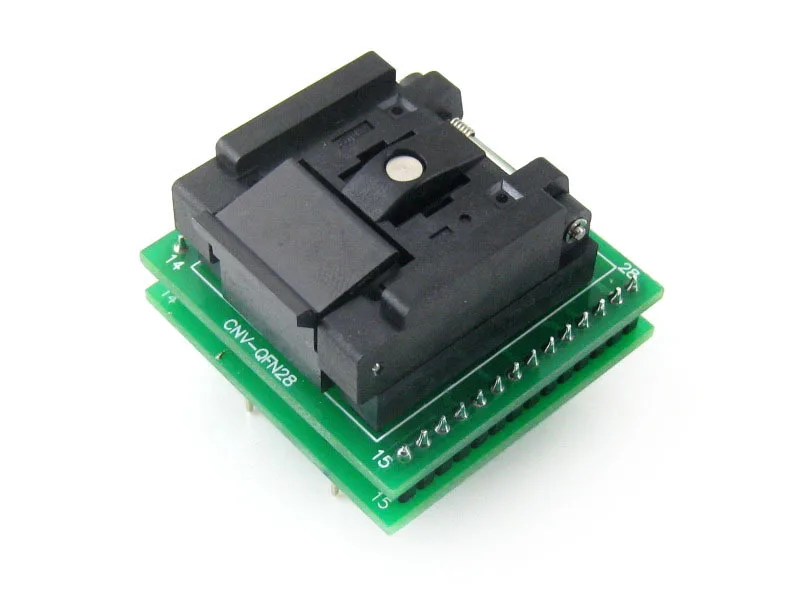 

module Waveshare QFN28 TO DIP28 (C) Enplas IC Test Socket Programmer Adapter 0.65mm Pitch for QFN28 MLF28 MLP28 Package