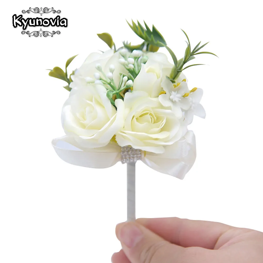 grooms buttonhole corsage bridesmaids posy Wedding bouquet white or ivory