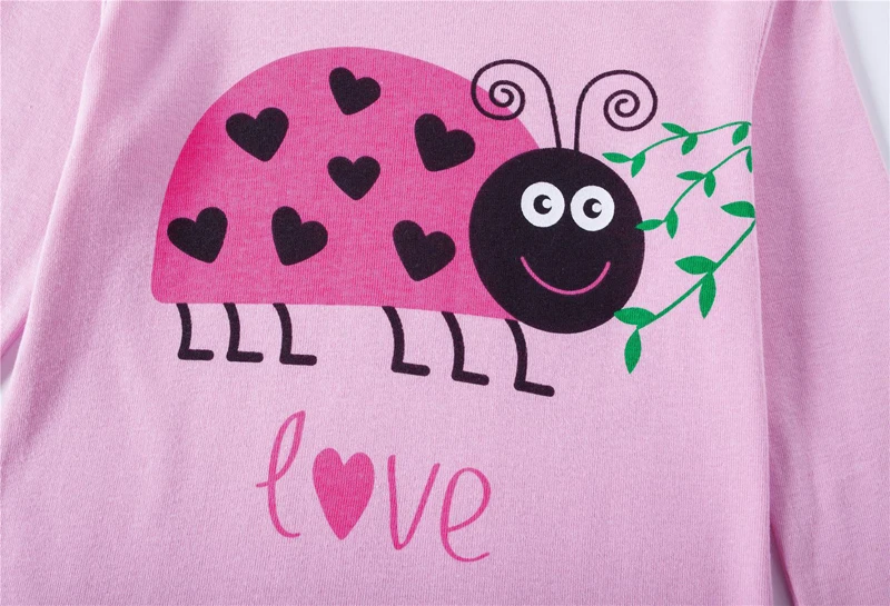 Quentes para o Bebê Conjuntos de Roupas de Outono das Crianças Veleiro Nightwear Pijamas Dormirwear Menina Joaninha Pijama Define Crianças Outono 2-7years 5 VELEIRO 2-7Years Nightwear Pijamas Quentes para o