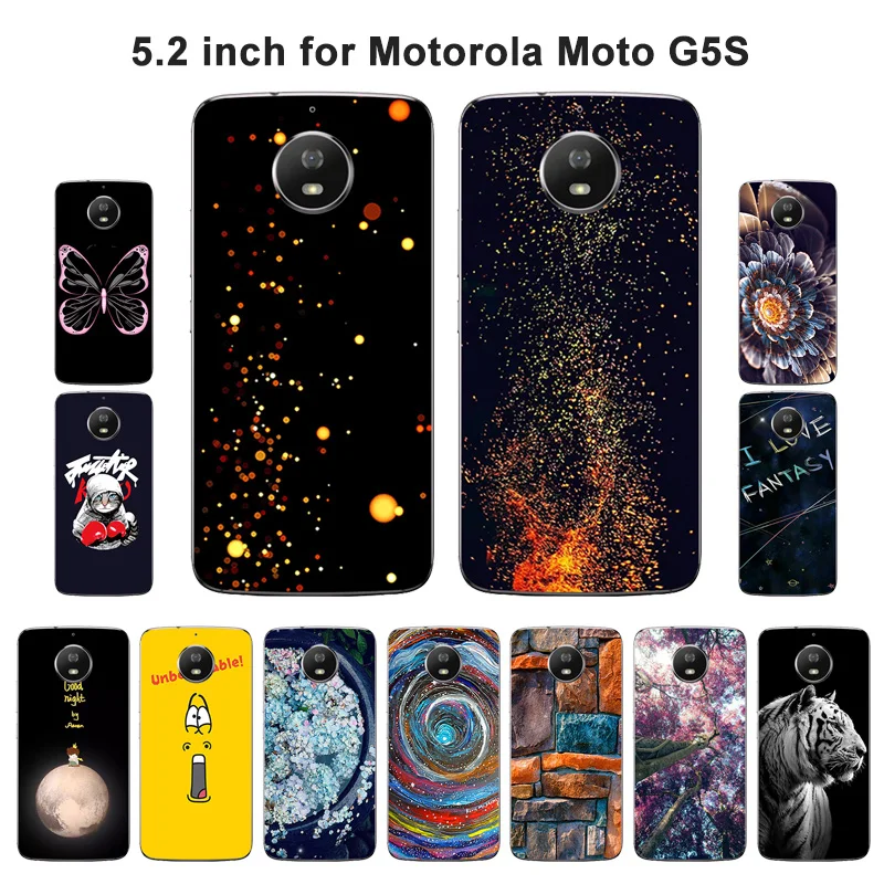 Для Motorola Moto G5S чехол Модные Окрашенные силиконовые чехлы для XT1793 XT1794 XT1792 5 2 &quotдля |