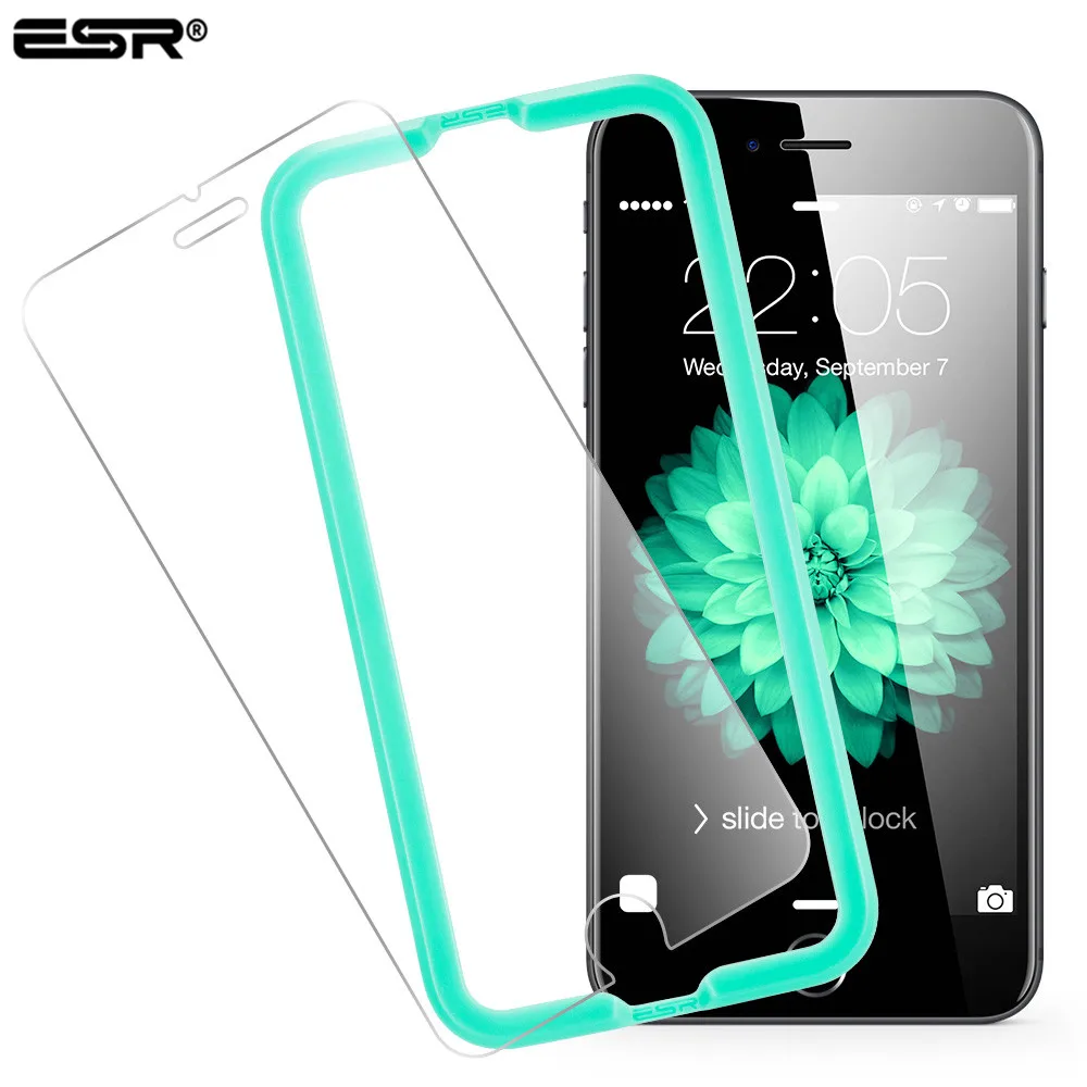 

ESR Screen Protector for iPhone 7 Tempered Glass 9H Protector Film for iPhone 5 5S 6 6S 7 8 Plus for iPhone X Screen Protector