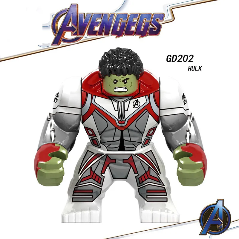 

7CM Big Size Single Sale LegoINGlys Super Heroes Avengers 4 Endgame Hulk Korg Action Mini Figure Bricks Building Blocks Toys Gif