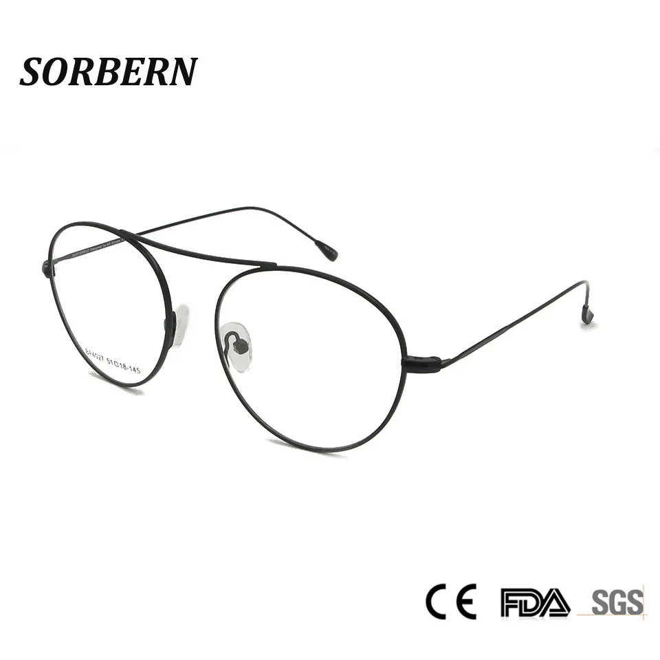 

SORBERN New 2019 Women Round Eyeglasses Frames Spectacles Glasses Men Strong Quality Lightweight Myopia Eyewear Vintage Style