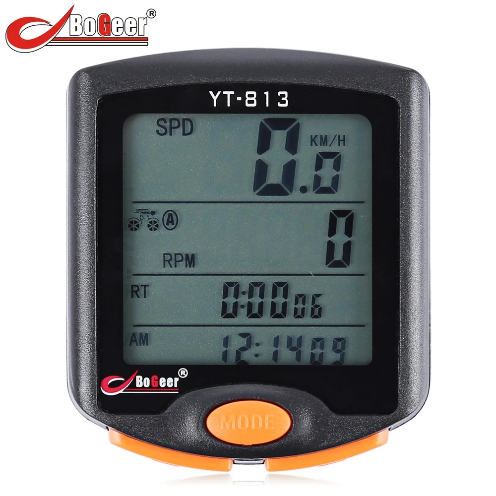 BOGEER YT 813 Outdoor Multifunction Water Resistant Cycling Odometer