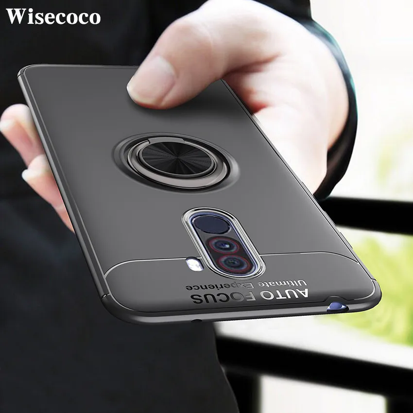 Чехол для Pocophone F1 Mi Poco чехол с магнитным кольцом автомобильная подставка Мягкая