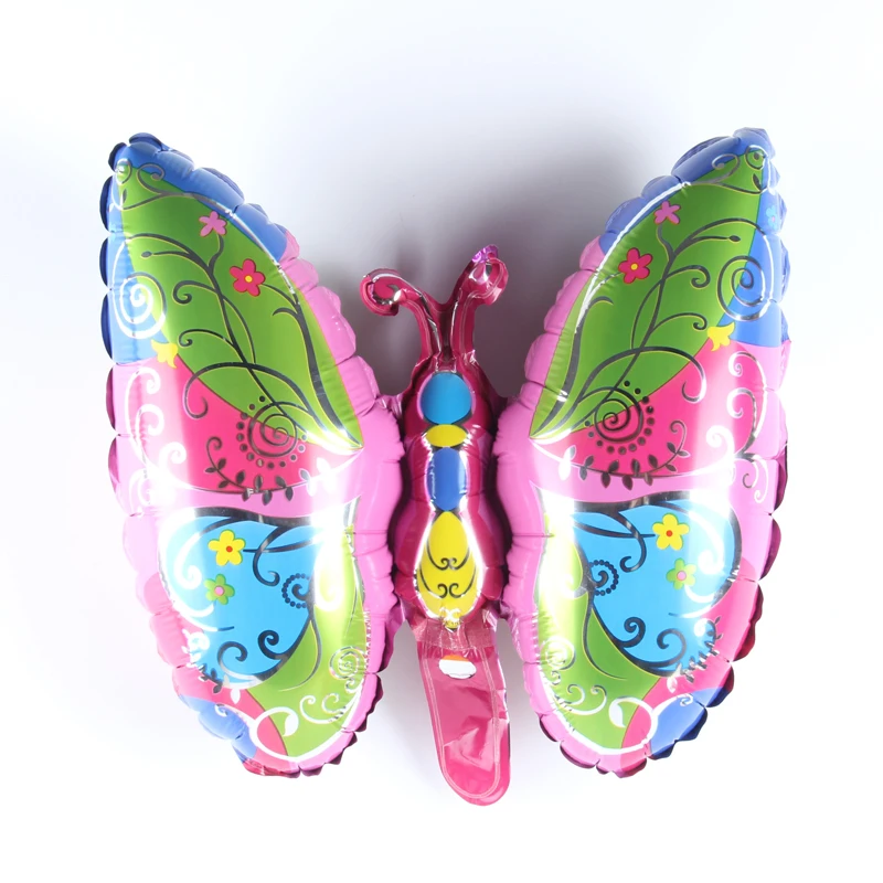 

1pcs Mini Butterfly Hand held Balloon Foil Balloons wedding kids birthday Party Decoration Balloons baby shower toys Supplies