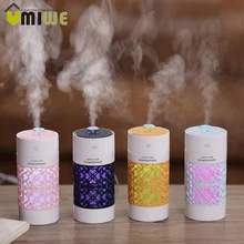Полый увлажнитель воздуха с светодиодный цветной ночной лампой, мини-вентилятор, арома, эфирное масло, диффузор, USB Fogger, тумана для дома, офиса, автомобиля
