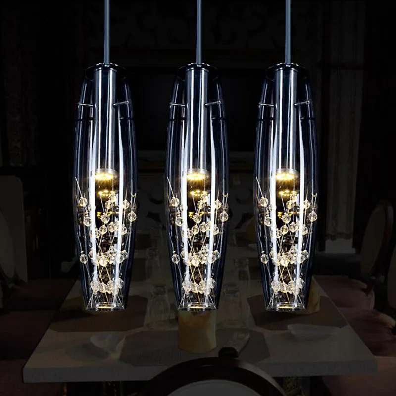 

Long restaurant chandrn minimalist living room dining table lamps LED lam