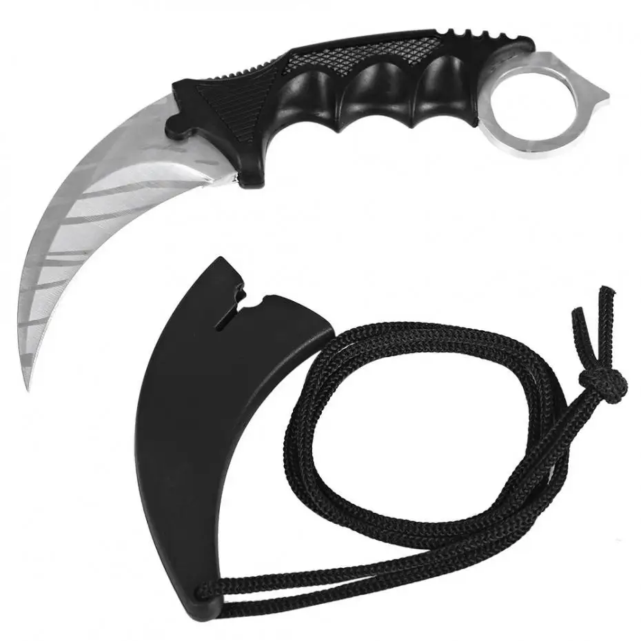 

CS GO Counter Strike Karambit Knife Hunting Tactical Survival Knife with Sheath Camping Tools Kerambit Knives
