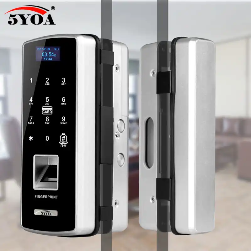 Glass Fingerprint Lock Digital Electronic Door For Home Anti