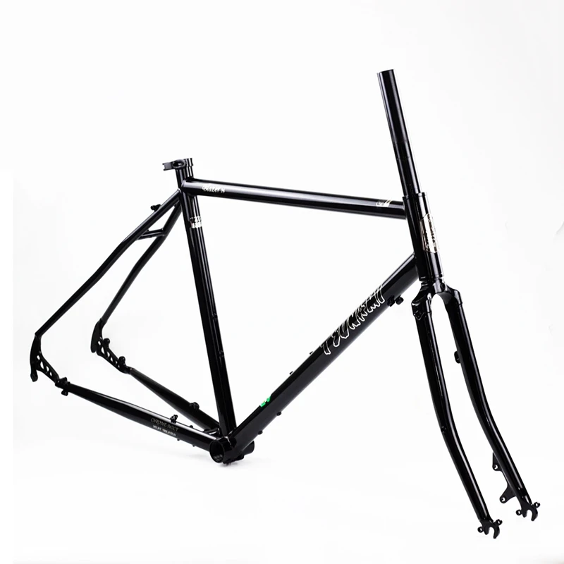 TSUNAMI CR-MO сталь 2" Touring Frameset Cyclocross 26er рама вилка дисковый тормоз классический нагревательный обработанный хром велосипедные рамы