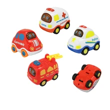 Kids Mini Inertia Push and Go Car Vehicle Toy Friction Powered 4 Style Play Car Toys New Year Gift For Boys Easy to Grasp & Roll