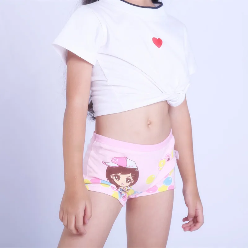 

4 Pcs/lot New Children Cotton Panties Girls Cute Cartoon Printed Baby girls Kids Underwear Boxer Briefs Soft Pantie for girls