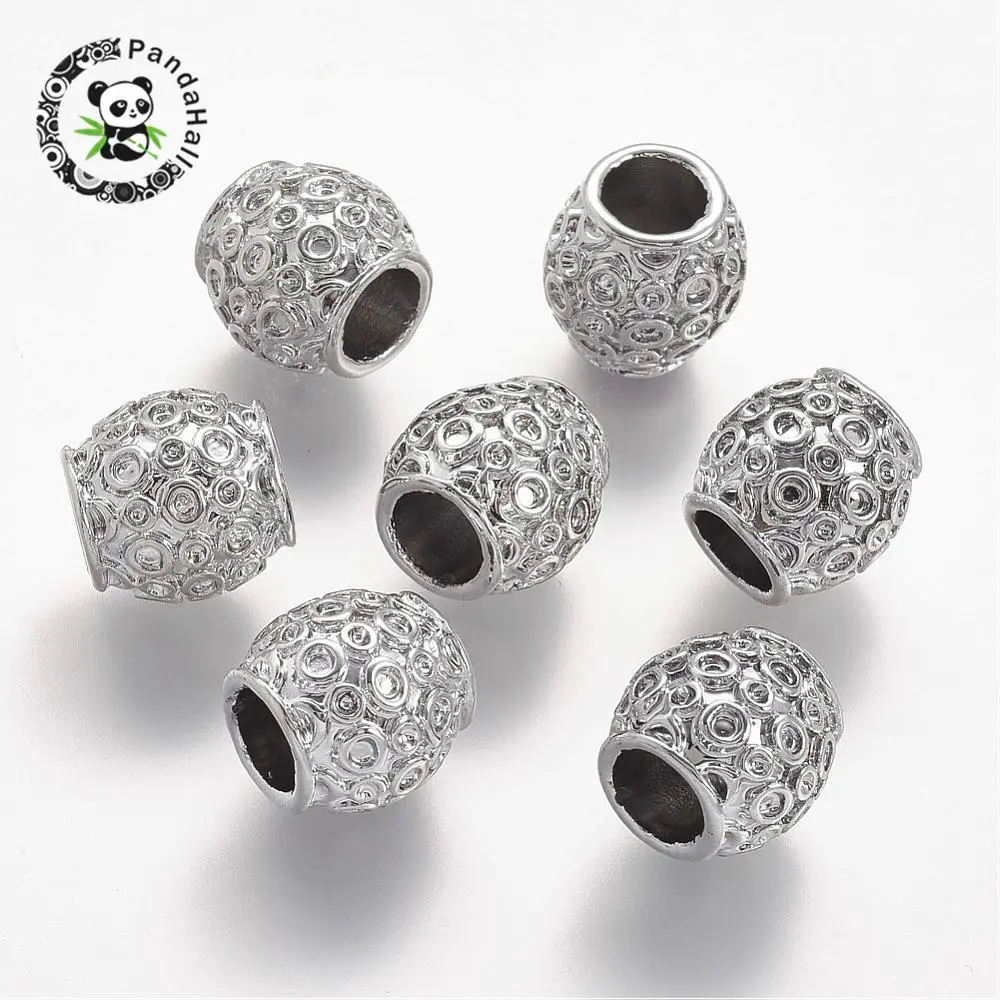 Buy Alloy European Beads, Large Hole Beads, Barrel