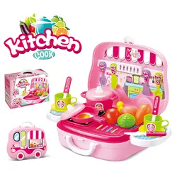 Многофункциональный Портативный чемодан дети играют игрушка девочка игрушка игрушечные кухонные принадлежности набор модель miniatura
