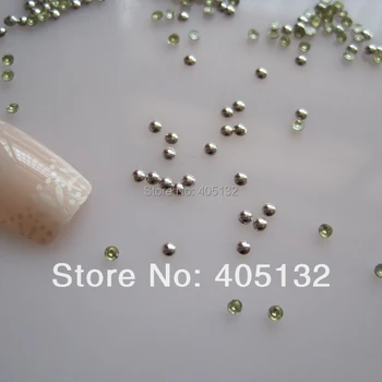 

1 Bag OD-100-Silver Free Shipping 3D 2mm Silver Half-ball Metal Stud Shiny Nail Decoration