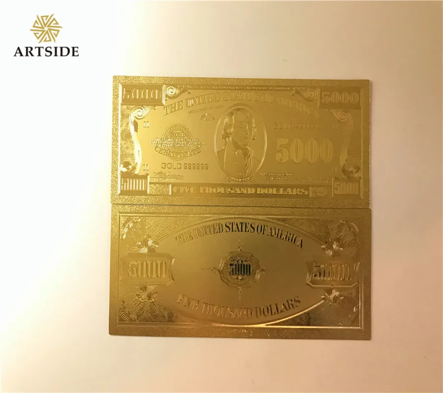 Золотой Фольга долларовая банкнота$500 памятная коллекции