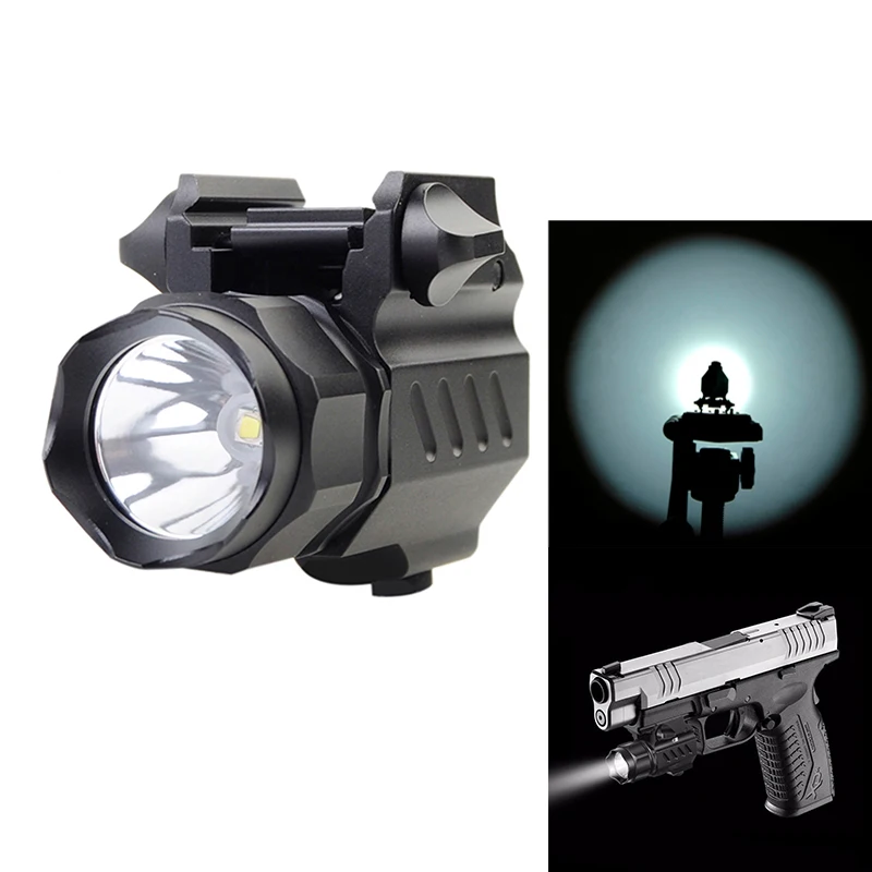 Tactical Flashlight Pistol LED Military Handgun Torch Light Handheld