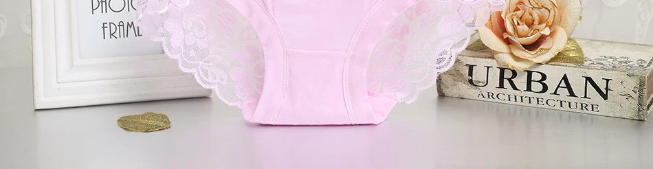 Women Underwear Briefs Sexy Women's Panties Full Transparent Pink Lace Seamless String Cotton Plus Size Women Underwear Panty 32