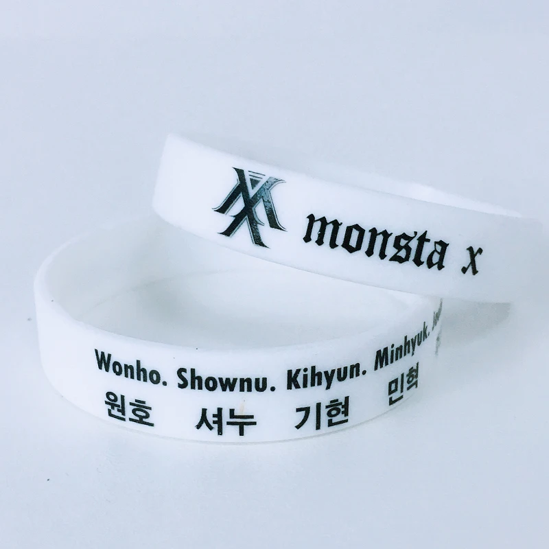Горячая Распродажа модные браслеты KPOP Fan Monsta X с логотипом для мальчиков