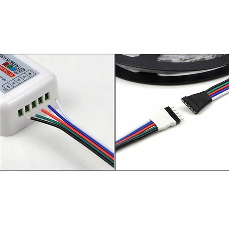 4 pin RGB Разъем 5 Pin коннектор RGBW мужской+ женский светодиодные полосы иглы Разъем сварочный кабель для 5050 3528 RGB RGBW светодиодные ленты