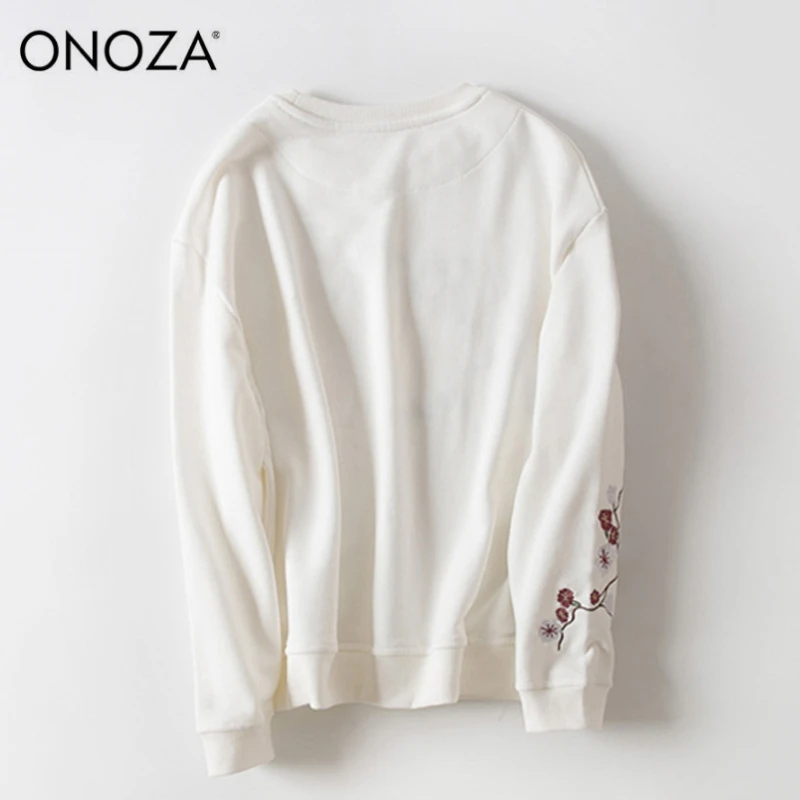 ONOZA толстовки для девочек Женские кофты Белый с длинным рукавом женский