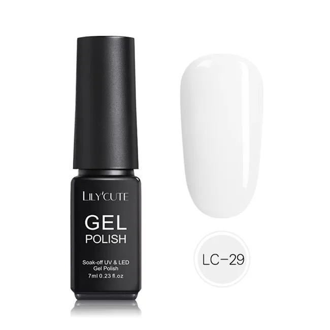 LC-29 LILYCUTE 164 однотонные цвета дизайн ногтей Soak Off блеск краски гель светящиеся в ультрафиолетовом свете чернила цвет краски гель для ногтей Гель-лак - Цвет: LC-29