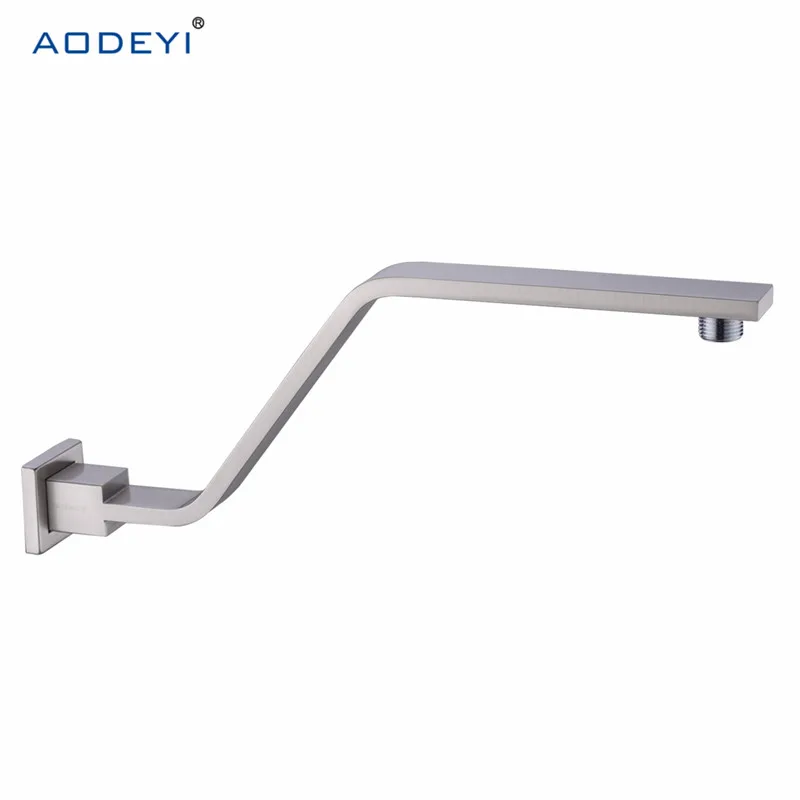 AODEYI Brass Shower Arm Heighten Shower Head Chrome Brushed Nickel Oil Rubbed Bronze Wall Mounted Shower Arm Extension 04-056 - Цвет: Brushed Nickel