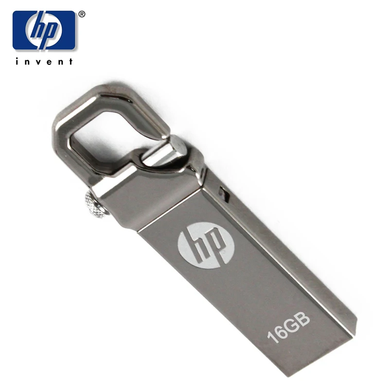 HP V250w Usb Flash Drive Usb 2.0 16GB Lanyard Rectangle Stick Metal