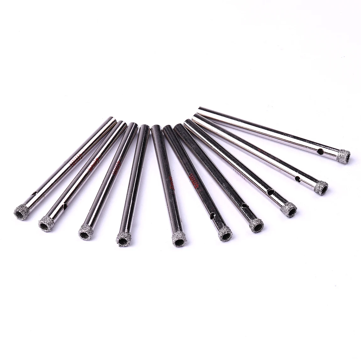 

10pcs Dia 5mm Diamond Coated Core Drills Bit Hole Saw Tile Marble Glass L 53mm