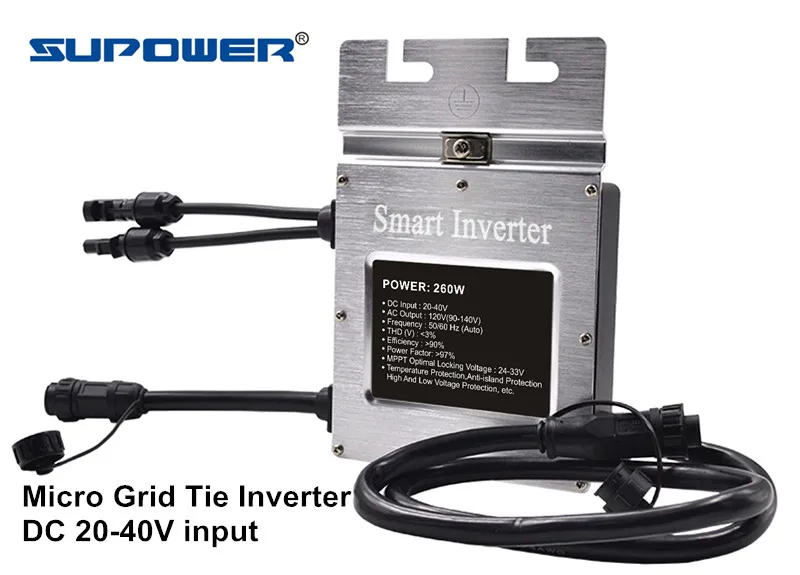 

Waterproof Solar On Grid Tied Micro Inverter 250W 260W SMG260W input 20-40VDC with Wifi Communication Monitoring Function